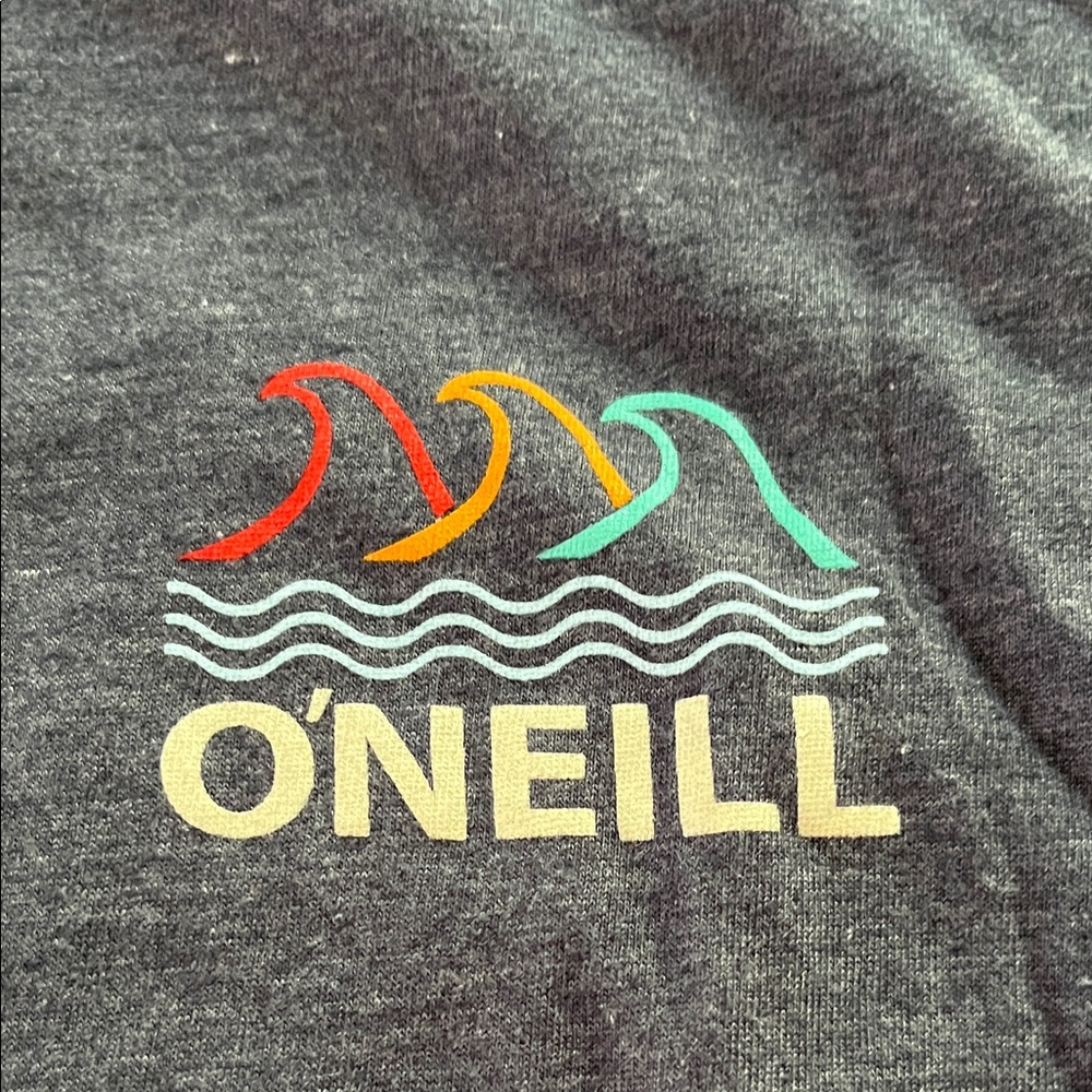 O'Neill Navy Tee with Wave Graphic - Picture 2 of 4